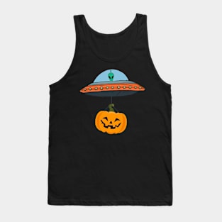 Funny halloween ufo design Tank Top